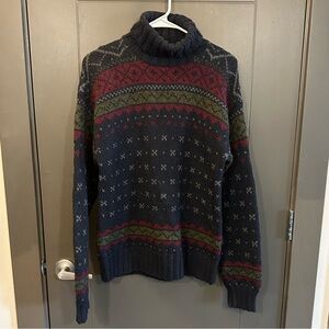 Polo Ralph Lauren Vintage Hand Knit Merino Wool Turtleneck Sweater